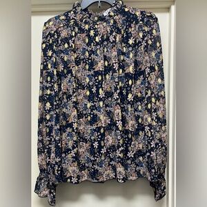 TCEC Navy Floral Blouse